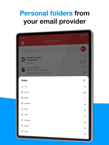 Email for Hotmail, Outlook iPad screenshot