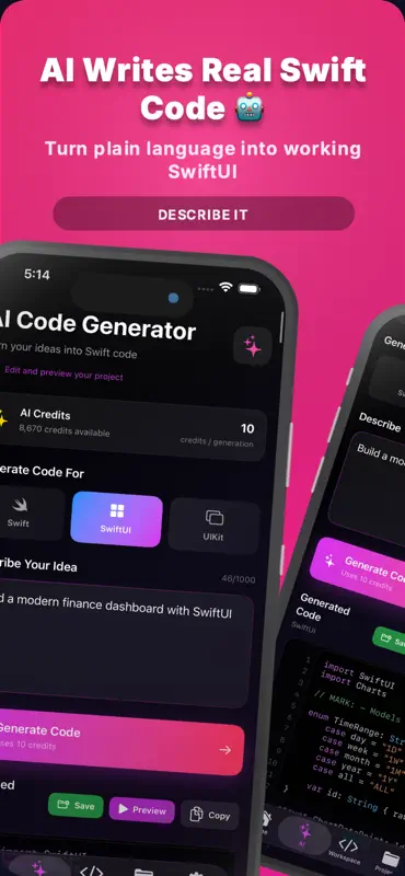 SwiftBuilder: AI Code Studio screenshot 2 of 10