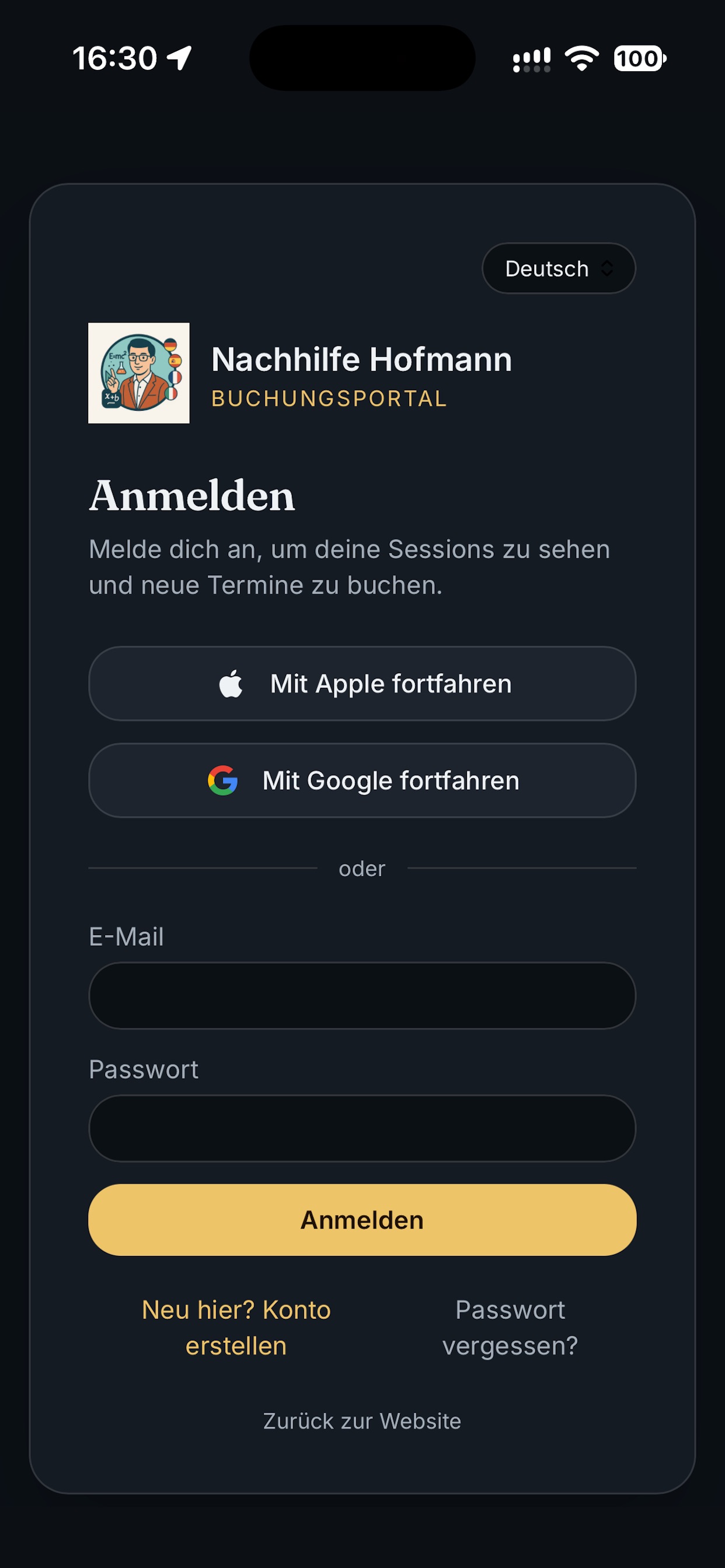 Screenshot 1 of Nachhilfe Hofmann