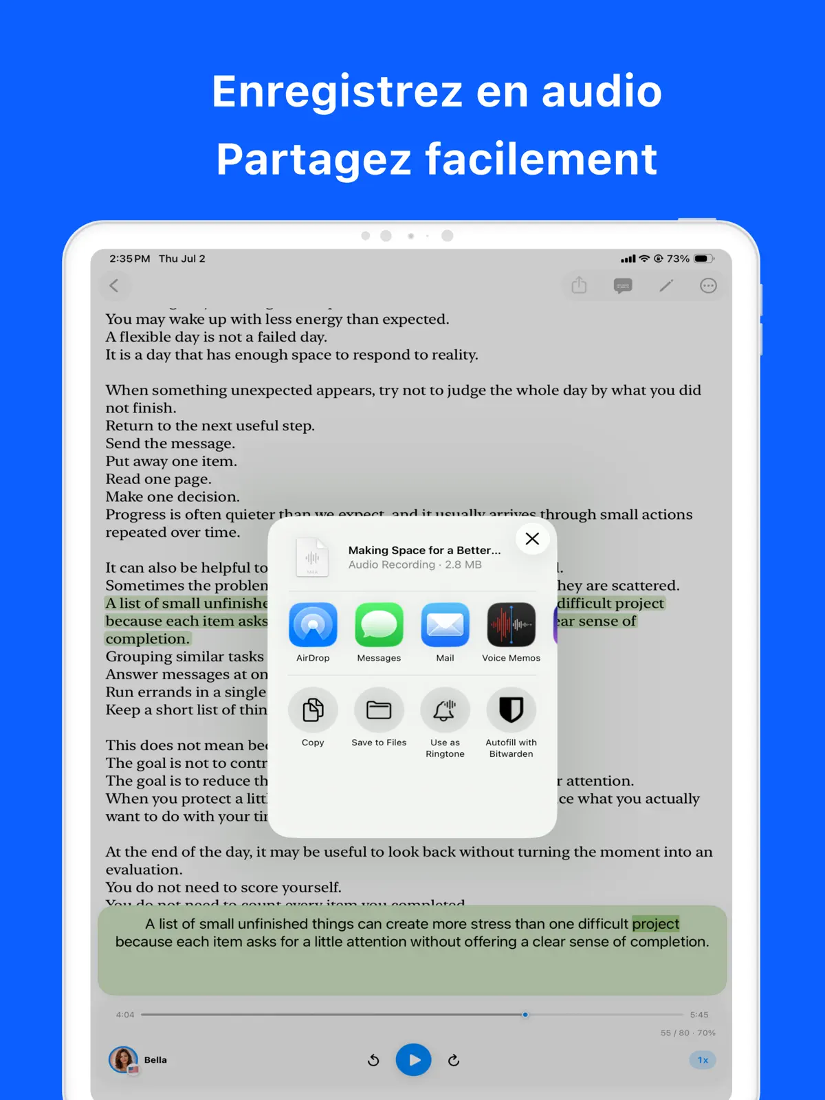 Local TTS - Lire à voix haute iPad screenshot 4