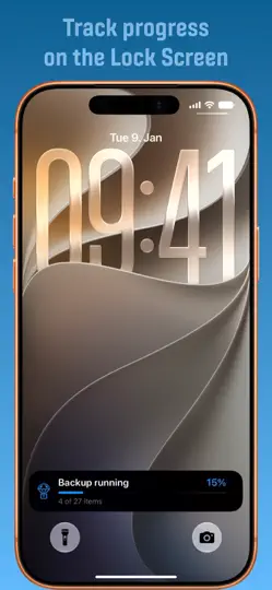 Скриншот Parachute Backup Mobile на iPhone 6