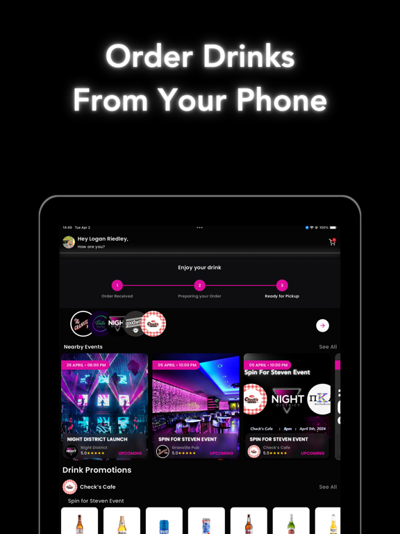 Night District iPad screenshot 1 - Food & Drink app