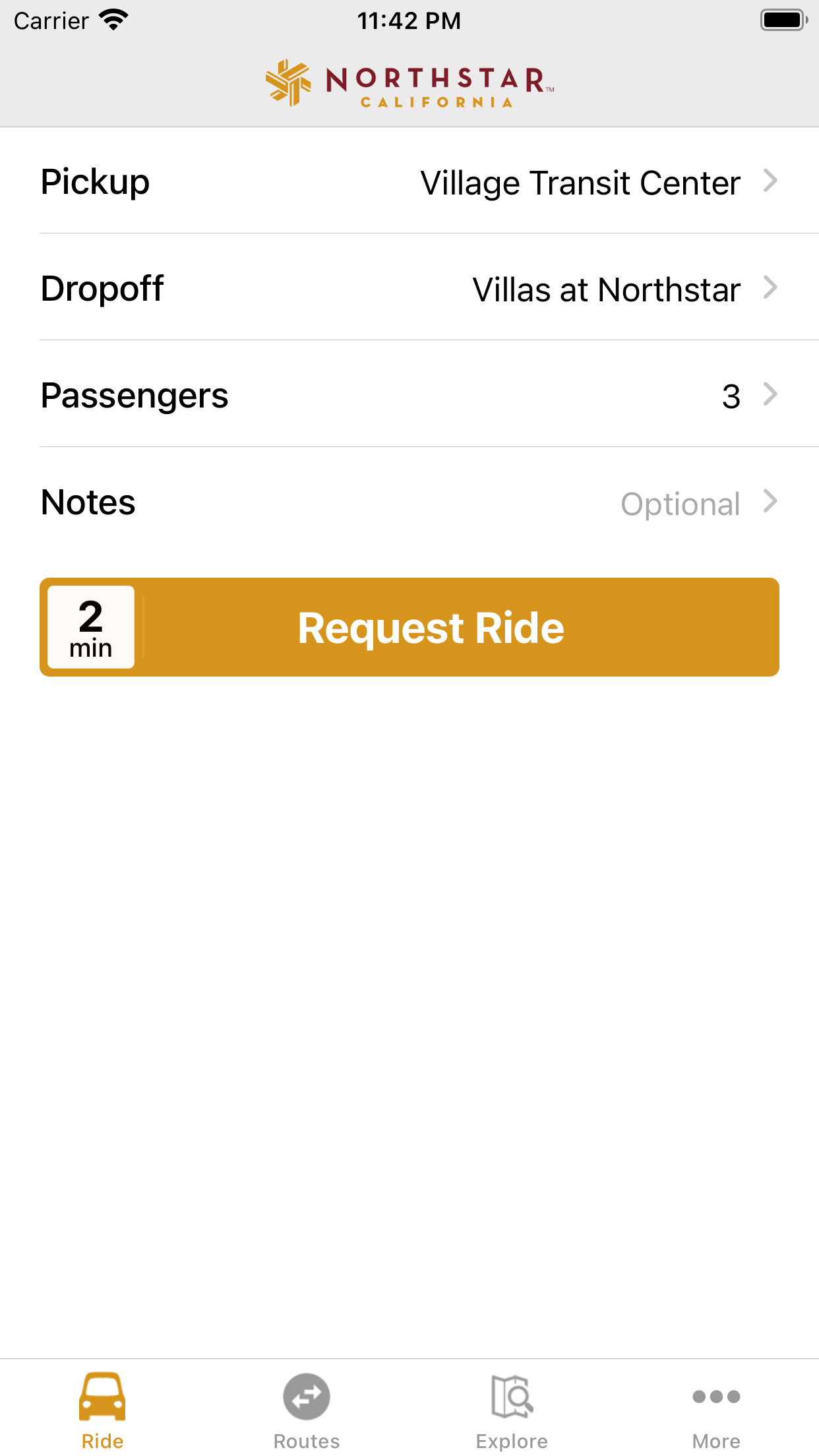 Northstar Village Transit