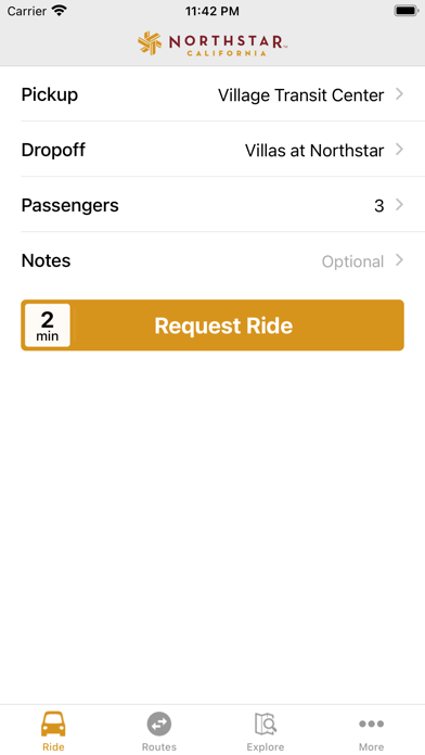 Northstar Village Transit Screenshot
