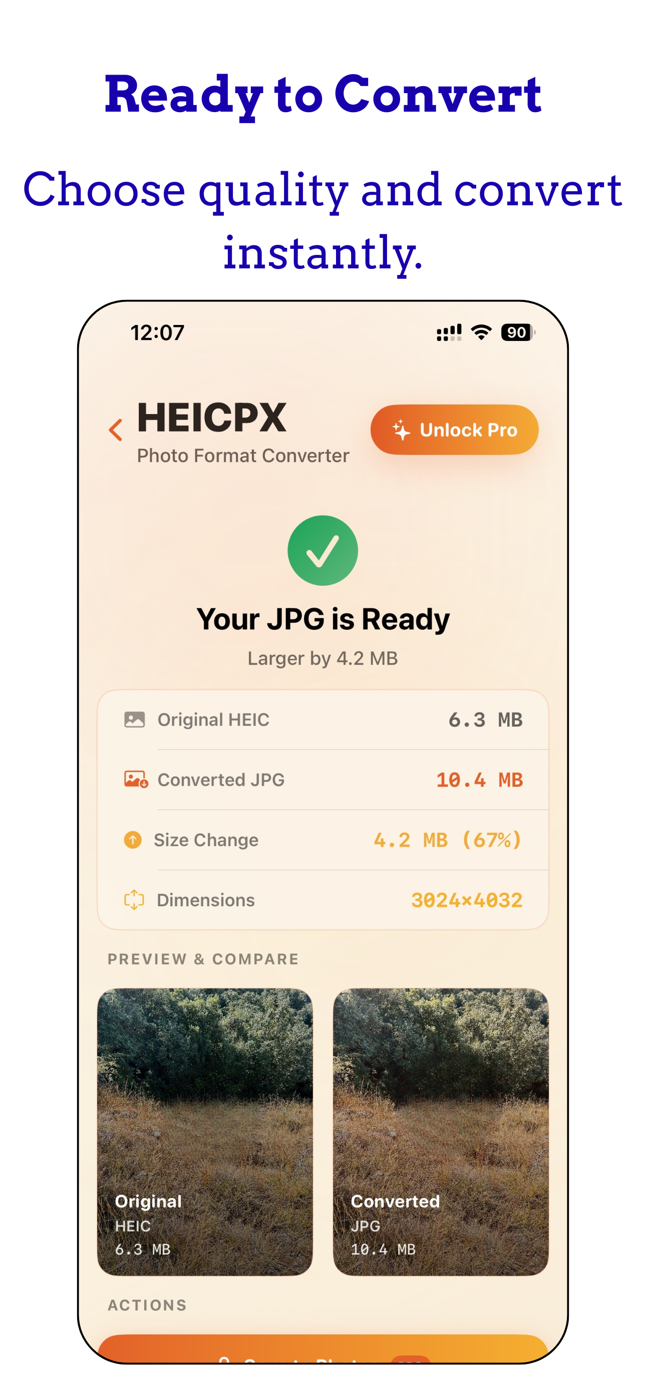Convert HEIC to JPG: HEICPX