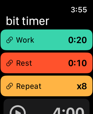 Snímek obrazovky Bit Timer – Interval Timer