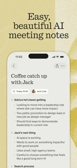 Granola - AI Meeting Notes iPhone screenshot 2