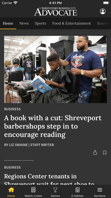 Shreveport-Bossier Advocate Screenshot