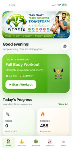 Captura de pantalla de ATS Fitness en iPhone 2