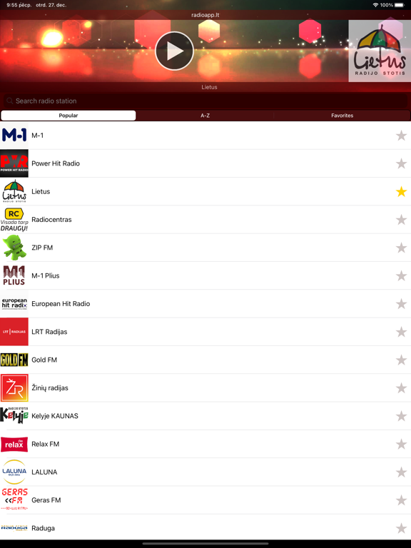 Screenshot #4 pour Radio LT: Lietuvos radijas