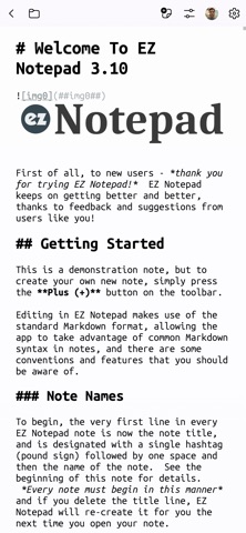 EZ Notepad Screenshot 1 of 4