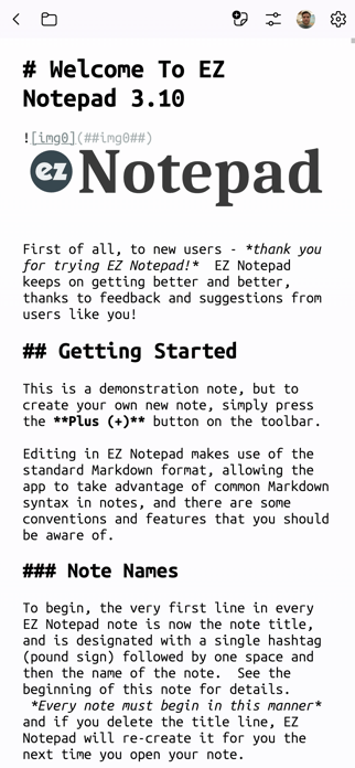 EZ Notepad Screenshot 1 of 4