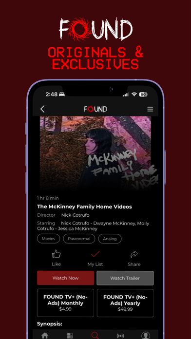 FOUND TV: Found Footage Films iPhone screenshot 5 - Entertainment app