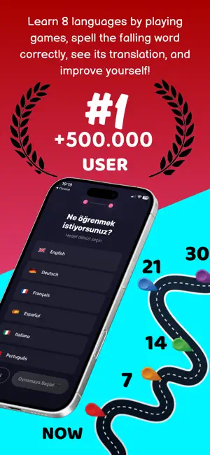 Word Rush: Learn Languages screenshot 1