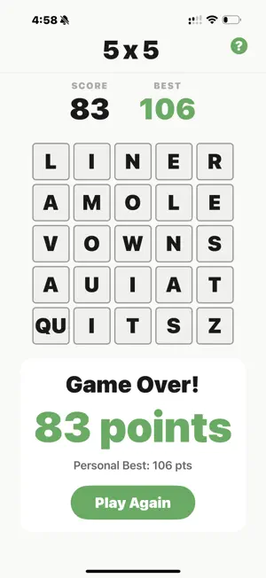 5x5 - A Word Game screenshot 3