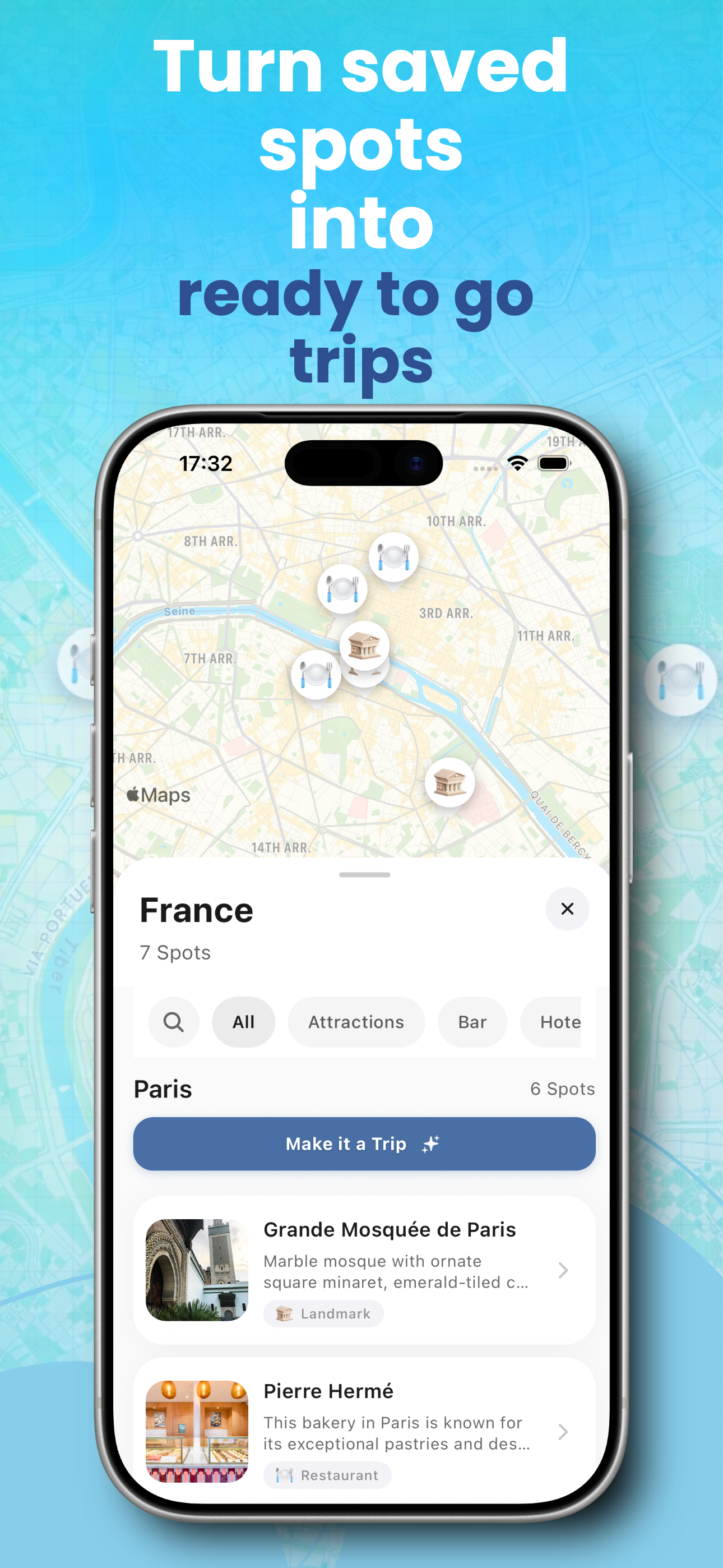 Travio: Save Spots, Plan Trips