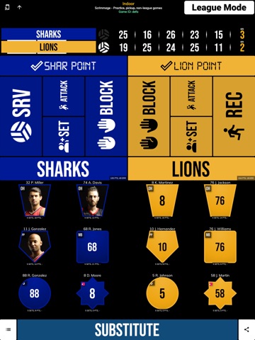 BT Volleyball Stats iPad screenshot