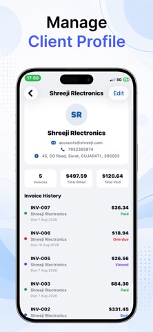 Invoice Maker Gig & Freelance Screenshot 4 of 9