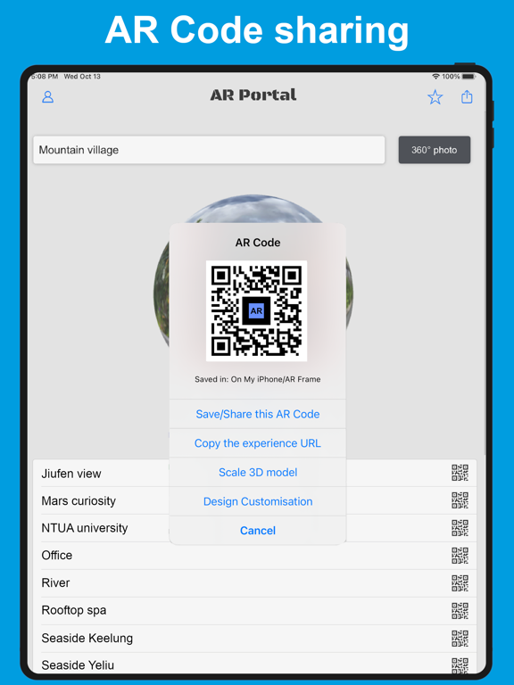 AR Portal - 360 photo to AR iPad screenshot 5 - Photo & Video app
