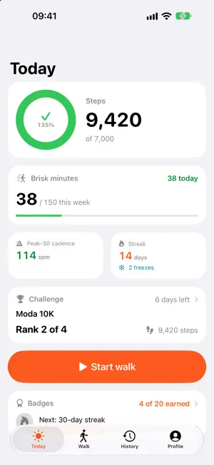 Durma: Brisk Walking Tracker screenshot 1