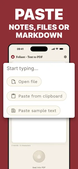 Convert Text to PDF: Foliant screenshot 2