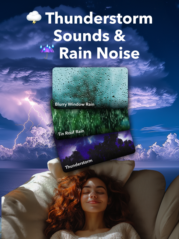 Thunderstorm Sleep Sounds iPad screenshot 2 - Health & Fitness app