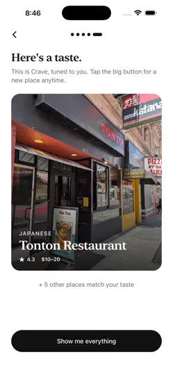 Captura de pantalla de Crave: What To Eat en iPhone 6