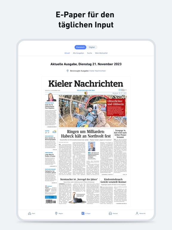 KN - Nachrichten und Podcast iPad screenshot 3 - News app