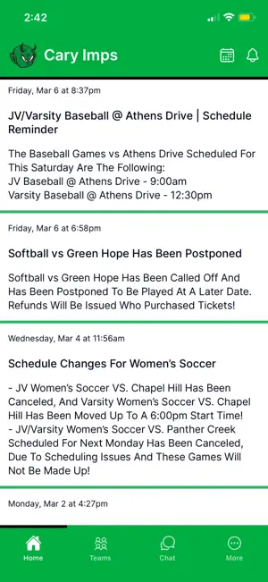 Cary High School Imps screenshot 1