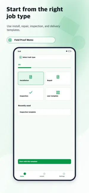 Field Proof Memo screenshot 2