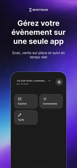 Capture d'écran de Shotgun Backstage sur iPhone 1