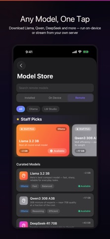 Cipher AI: Private LLM Chat iPhone screenshot