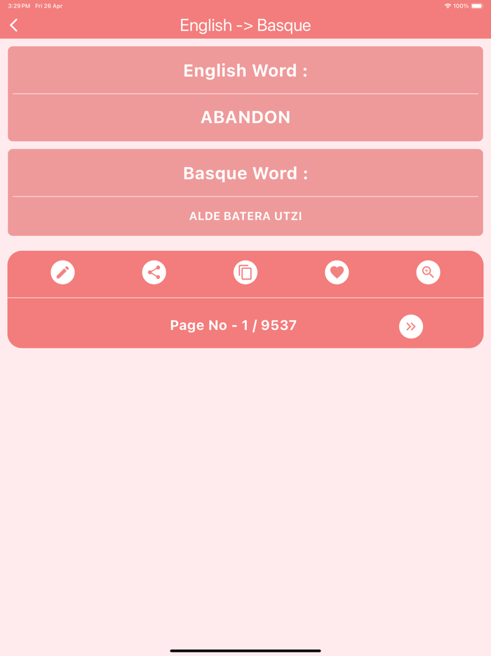 English To Basque Wordbook