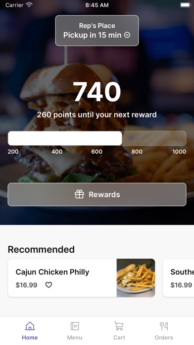 Rep's Place iPhone screenshot 1 - Food & Drink app