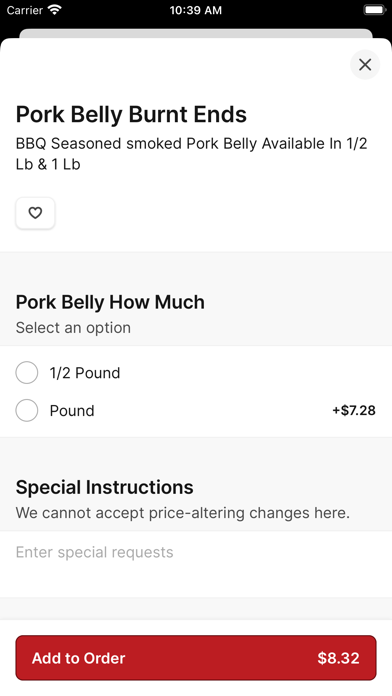 Warehouse BBQ To Go iPhone screenshot 3 - Food & Drink app