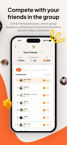 Winnabit: Group Habit Tracker iPhone screenshot