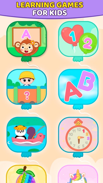 Balloon Pop Baby Toddler Games iPhone screenshot