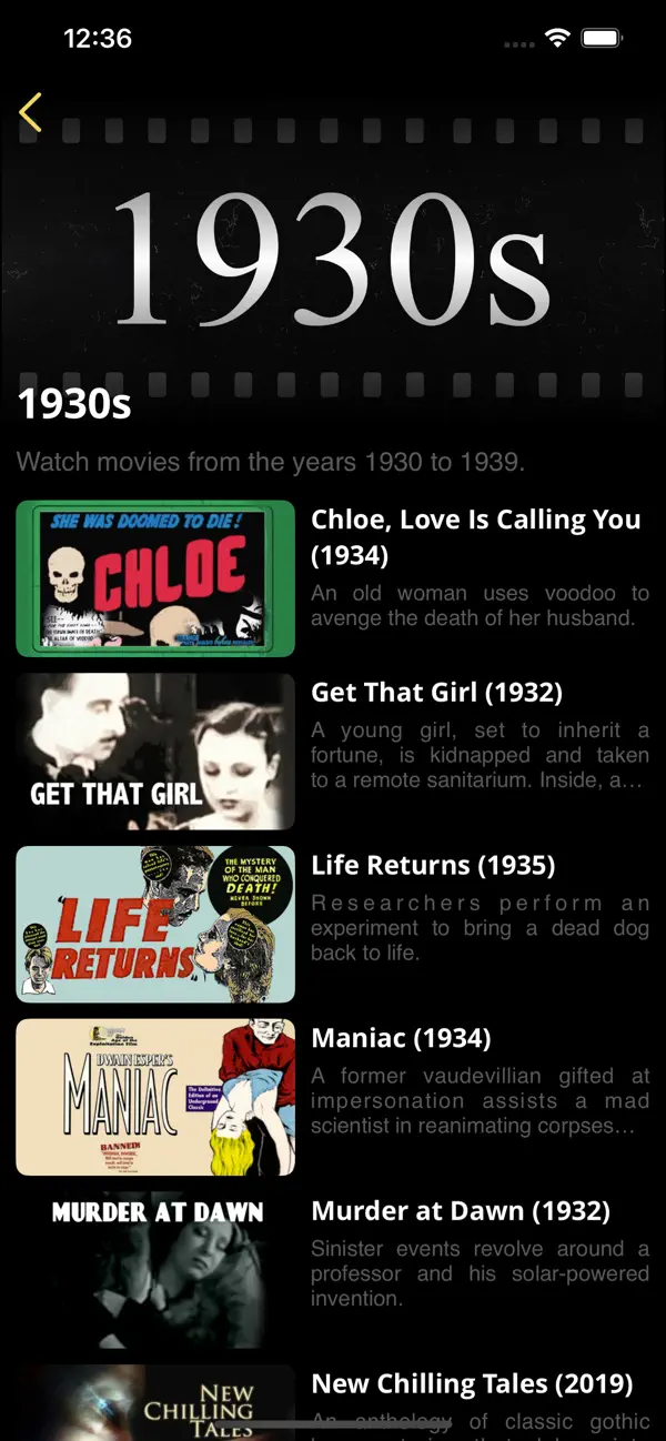 Screenshot #2 pour Classic Horror Movie Channel