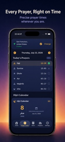 FajrStreak: Prayer Times Alarm screenshot