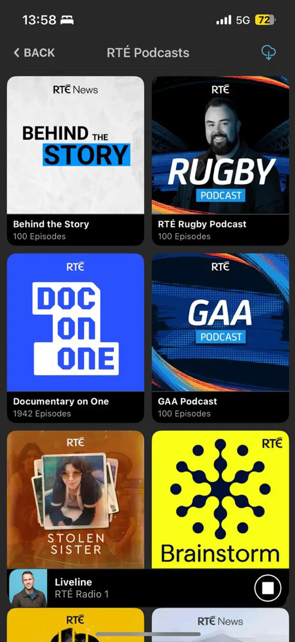 Screenshot #3 pour RTÉ Radio Player