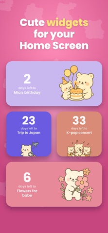 Cute Countdown: Day Counter iPhone screenshot
