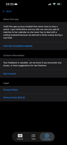 FootyMate screenshot