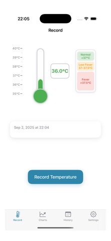 Body Temperature & Thermometer iPhone screenshot