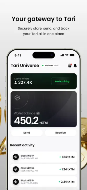 Tari Universe Wallet screenshot 2