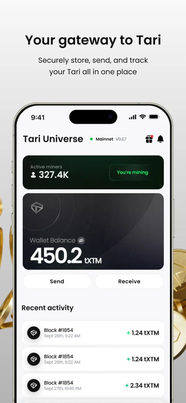 Screenshot #2 pour Tari Universe Wallet