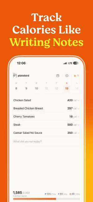 PlateBird - Calorie Tracker screenshot 1