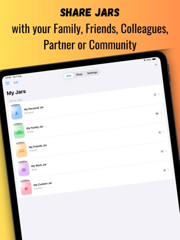 Gratitude Jar: Share Joy iPad screenshot