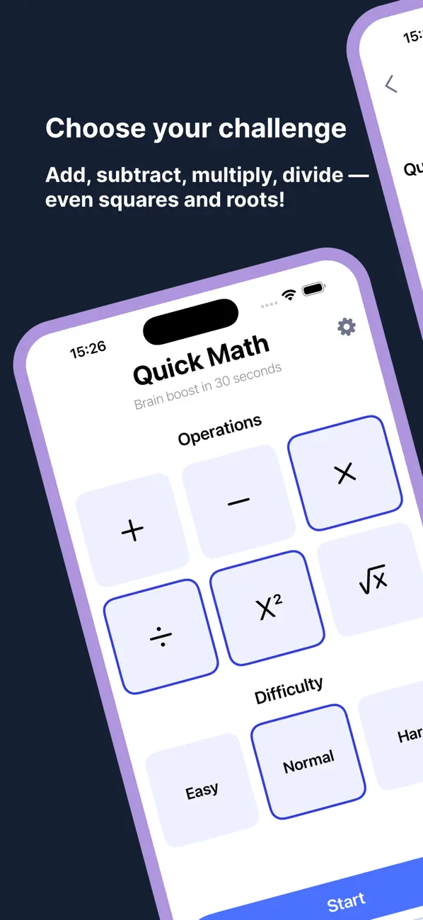 #1. Quick Math Boost (iOS) Ved: Aleksandr Pogrebitskii