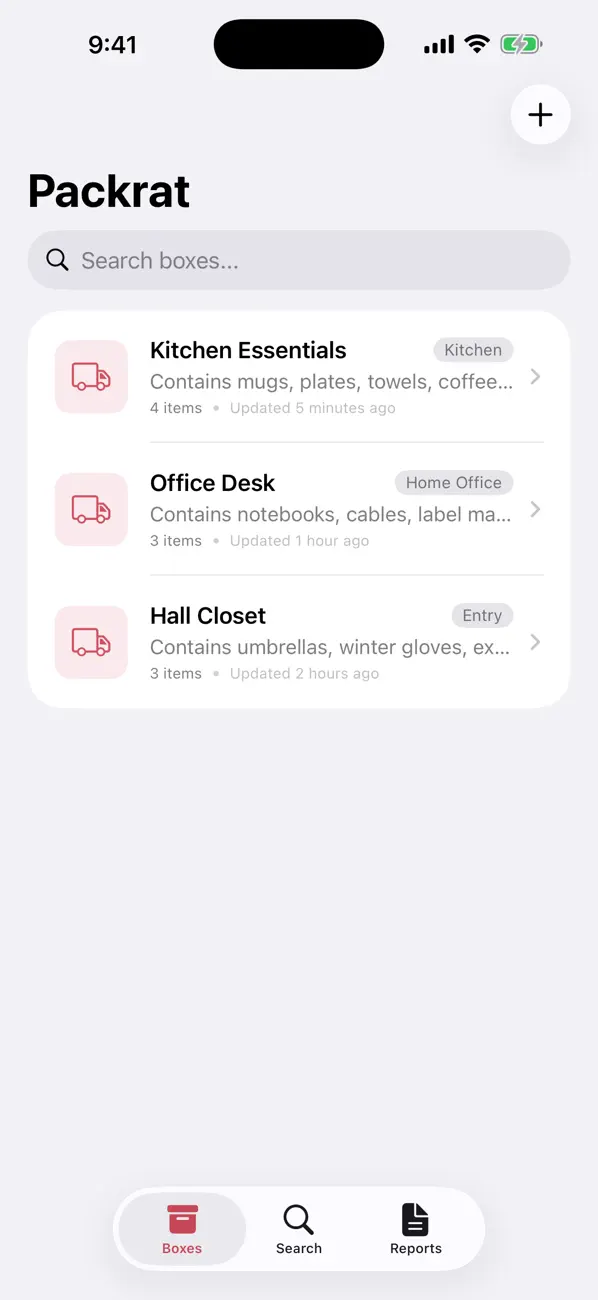 Screenshot #1 pour Pack Rat Box Scanner