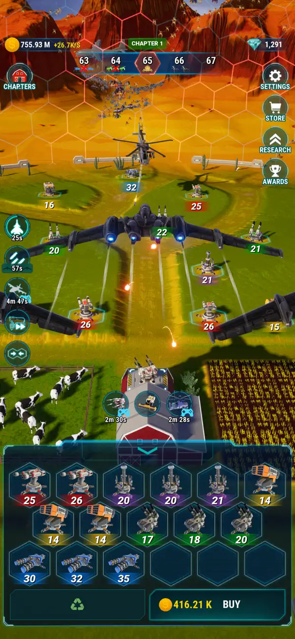 Screenshot #1 pour Ferme Galactique: Fusion TD